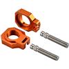 Generico Moto 20 Millimetri Asse Posteriore Blocchi Catena Di Regolazione Blocco for KTM 85 SX 125-530 SX EXC 2000-2023 for Husqvarna TC85 TC125 TC250 FC250(Orange)