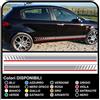 Grafic adesivi 147 stickers laterali bande fasce adesive portiere kit completo tuning decals (ARGENTO E ROSSO)
