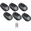 Generic 2/4/5/6 luci solari per cabina, 2026 nuova luce stroboscopica RGB per tetto auto, senza trapano a energia solare, con telecomando, vibrazione, per camion SUV camper (D-6pcs)
