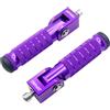 JXPANG Pedane universali per moto e bicicletta, pieghevoli, per passeggero, set di poggiapiedi con foro di installazione M8 da 8 mm (viola)
