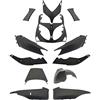 One by Camamoto Kit Set Carene Complete plastiche Compatibile con (cod 77380005 in ABS 12 Pezzi Colore Nero Opaco Compatibile con Yamaha t-Max 500 Anno dal 2001 al 2007)