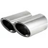 TroHollis Terminale Scarico Auto,Scarico Auto Terminali Di Scarico In Acciaio Inossidabile Cromato Uso Adatto Per Audi A1 A3 A4 TT 2009-2015(Silver)