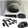 BIXUAN compatibile con VW UP Seat MII Skoda Citigo 2013-2023 2024 tappetini antiscivolo per console centrale bracciolo tappetini in gomma, supporto per bevande tappetino antiscivolo per porte 9 pezzi