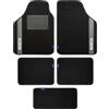 Sparco Set Tappetini Auto Origin - 5 Pezzi - PVC Nero/Grigio - Universali, Antiscivolo e Lavabili - Design Sportivo e Protettivo