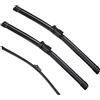 AnJWen Set Tergicristalli, Sostituzione Spazzole Tergicristallo,Spazzole Tergicristallo Anteriori e Posteriore Set da 3,Tergicristalli per VW Polo MK 4 Typ 9N3 2007-2009