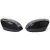 NYSFIFHSKFH Calotte Specchiett Copertura dello specchio retrovisore laterale nero brillante in fibra di carbonio per Ford per Focus per MK2 per MK3 2008-2017 gusci specchietti laterali(Nero)