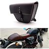 Leikance Borsa da sella laterale per moto, triangolare, in pelle sintetica, per moto Cafe Racer ATV