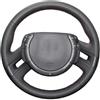 MJHYUGR - Coprivolante per Auto Coprivolante per Auto in Pelle Nera Cucita - Adatto per Citroen C4 Picasso 2007-2013