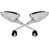 WYLWSHA Specchietto Retrovisore Moto Scooter Per Vespa Per Primavera 50 125 150 2014-2022 Accessori Per Moto Specchietto Retrovisore Sinistro E Destro(Chrome)