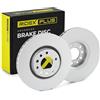RIDEX PLUS 82B0188P 2x Disco freno Anteriore con bulloni/viti Compatibilità con OPEL Corsa D Hatchback S07