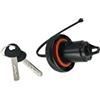 YFQAZXSW Tappo serbatoio carburante bloccabile con 2 chiavi di ricambio for Fiat for 500 for Grande for Punto for Evo OEM 71802520