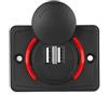 Agatige Porta USB doppia per auto 12v, presa per caricabatterie USB impermeabile a ricarica rapida 3.1A con luce a LED per camper marino per auto(Rosso)