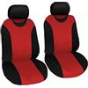 Susy Shop Coprisedili coppia anteriore universali in poliestere adattabili a tutte le auto con sedili standard - modello R1 (Rosso)