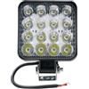 KYPSZQPSH 2 pezzi Mini faretti LED for auto 16 lampade 48 W/12 V luce di lavoro quadrata for camion Jeep(Wit)