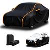 Generico Telo Copriauto per Fiat 500L Trekking/Cross Hatchback 2013-2018,Telo Auto,Impermeabile Traspirante,Anti-UV,Antivento,Anti-Invecchiamento, Resistente Agli Strappi,con Zip Laterale