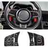DIYUCAR per Jaguar XE XF F-PACE E-PACE F-Type F-Type F-Type in lega di alluminio nero pulsante volante auto paillettes decorativo protezione adesivo accessori (stile A)