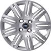 Rixto Kit di 4 copricerchi adattabili - per FIAT DOBLO' Restyling modello 2005 (LOGO BLU) - diametro 14 - non originali