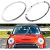 Abodvu Compatibile con anelli per fari Mini Cooper 2014-2021, F55 F56 F57, 1 paio di lunette cromate per fari lato guidatore, ricambio per fari 51137300631 51137300632