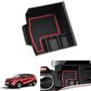 LUWU Compatibile con Renault Captur 2 2020-2024 2025/ Symbioz 2025 2026 Console Centrale Portaoggetti Bracciolo Organizer Vassoio Portaoggetti con Tappetini Antiscivolo E-Tech Hybrid Accessori (Rosso)