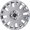 Rixto Kit di 4 copricerchi adattabili - per CITROEN NEMO - diametro 15 - con logo cromato - non originali