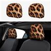 CSIVKEJ - Set di 2 coprisedili per auto con stampa leopardata, adatta per poggiatesta, universale, accessori per interni auto, adatta per la maggior parte dei veicoli