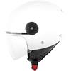 Kappa KV40 HAWAII BASIC Casco demi-jet in materiale termoplastico (bianco lucido, 56)