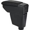 ZENVI Braccioli Compatible with Renault Dacia Clio Braccioli 2005-2018 Console Centrale Organizer Immagazzinaggio Scatola Doppio Spazio Può essere come supporto gomiti