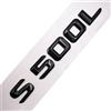 KARFRI Adesivo for auto for numero di lettere dell'emblema della coda posteriore dell'auto, compatibile for Mercedes Benz S500L S 500L Argento cromato/Nero opaco (Color : Glossy Black-Sharp)