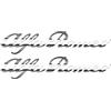 Alfa Romeo 21893 Adesivi Logo Scritta Cromato, 10 cm, 2 Pezzi, Cromo