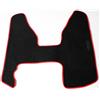 Generico Tappeti per Ape 50 con bordino rosso in moquette nera composto da 1 tappetino intero antiscivolo specifici su misura APE-50R
