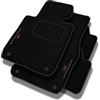 M MOTOS PERFORMANCE Tappetini tappetini auto in velluto personalizzati destinato a Hyundai i30 III dal 2016 - Standard, Traforato, rosso-grigio -Ricamo CNC preciso, piping traforato di design, accessori per a