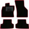 QUEMAR Tappetini Auto compatibili con Golf VIII dal 2019 anche Hybrid/Kit Tappeti Moquette e Gomma su Misura (Set 2 Anteriori +2 Poster.)/ Ricami e Colori Personalizzati (0 Ricami, Bordo Rosso)