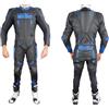 WinNet Tuta per moto in pelle intera monopezzo 1 pezzo racing pista traforata ventilata con saponette e gobba (S)