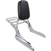H-YEEU Schienale Sissy Bar con portapacchi, schienale del passeggero, cuscino posteriore per Honda Shadow VT600 VLX600 1999-2007