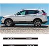 LMLZNP Auto Adesivi Decorativi Adesivi,Per Nissan X-Trail 2PCS Racing Sport Door Vinyl Side Stripes Car Styling Body Decor Graphics Stickers