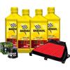 Generico 4 X XTC 15W50 + HFA1616 + HF204 - Kit tagliando Olio BARDHAL XTC 15W50 + Filtro olio e aria compatibile con CBR 600 RR 2003 2004 2005 2006