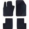 Susy Shop Tappetini Auto In Gomma Compatibili Per 500X Anteriori E Posteriori Con 4 Clip Di Fissaggio