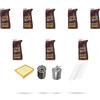 HOFFCAR Kit tagliando 4 FILTRI e 8L OLIO M compatibile con Nissan Navara (D40) 2.5 Dci 128kw Dal 2005