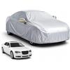 POWR CAR Copertura Auto Universale 470 x 180 x 150 cm per Garage Completa - Telo di Protezione per Auto - Telone per Auto - Interno ed Esterno - Garage per Auto Impermeabile - Copertura Auto Argento POWR CAR
