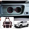 Ruiya per Toyota Yaris Cross 2021-2023 Antiscivolo Interno Tappetini, Tappetini in Gomma per Auto Tappetino Bracciolo Protezione Scanalatura Porta Interni Tappetini Gomma Accessori Yaris Cross