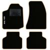 QUEMAR Tappetini Auto per Alfa Romeo 159, Bordo Beige, Ricami 1 | 2005-2011 / Kit Tappeti Moquette e Gomma su Misura / Set 2 Anteriori + 2 Posteriori / Ricami e Colori Personalizzati