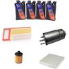 AOQ ORIGINAL QUALITY AOQ - Kit tagliando 4 FILTRI COMPATIBILE CON FIAT 500 1.3 MULTIJET DIESEL, LANCIA YPSILON Multijet (312), EURO5 CON 4LITRI OLIO 5W40