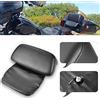 NATGIC Cuscino schienale per moto nero sedile posteriore passeggero per Road King FLHR H-arley Yamaha Touring