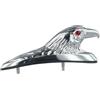 Zilimontt Statua decorativa cromata a forma di testa d'aquila, per moto, ATV, parafango anteriore e accessori per cofano dell'auto