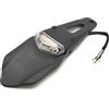 ZCera Portatarga Moto Per Parte Posteriore Del Motociclo Per Enduro Motocross Per Supporto Della Staffa Targa Parafango Con Lampada Freno Fanale Posteriore A LED Porta Targa Moto(Transparent1)