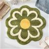 YongXinMY Tappetino da bagno rotondo con motivo floreale bohémien, morbido assorbente, in microfibra, antiscivolo, lavabile, per bagno, camera da letto, soggiorno, tappeto spesso (#06, 60 cm)