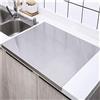 SHJDBF Tagliere Extra Large in Acciaio Inox, Pesante per Cucina, per Carne, Verdure, Pane e Forno (60 x 60 cm)