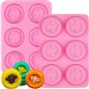 SAKOLLA - Stampi 3D per sapone a forma di ape, rotondi, in silicone, per saponi fatti in casa, lozione, gelatina, bombe da bagno, cera d'api, resina, cioccolato e dessert (rosa)