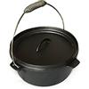 TEXAS CLUB Forno olandese in ghisa con coperchio e manico a spirale, 3,9 L, 25 cm