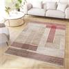 TAPISO Crystal Tappeto Pelo Corto Lucido Effetto 3D Design Moderno Motivo Astratto Geometrico Linee Simmetriche Rosso Vino Beige Bianco Soggiorno Sala Camera OEKO-TEX 180 x 250 cm